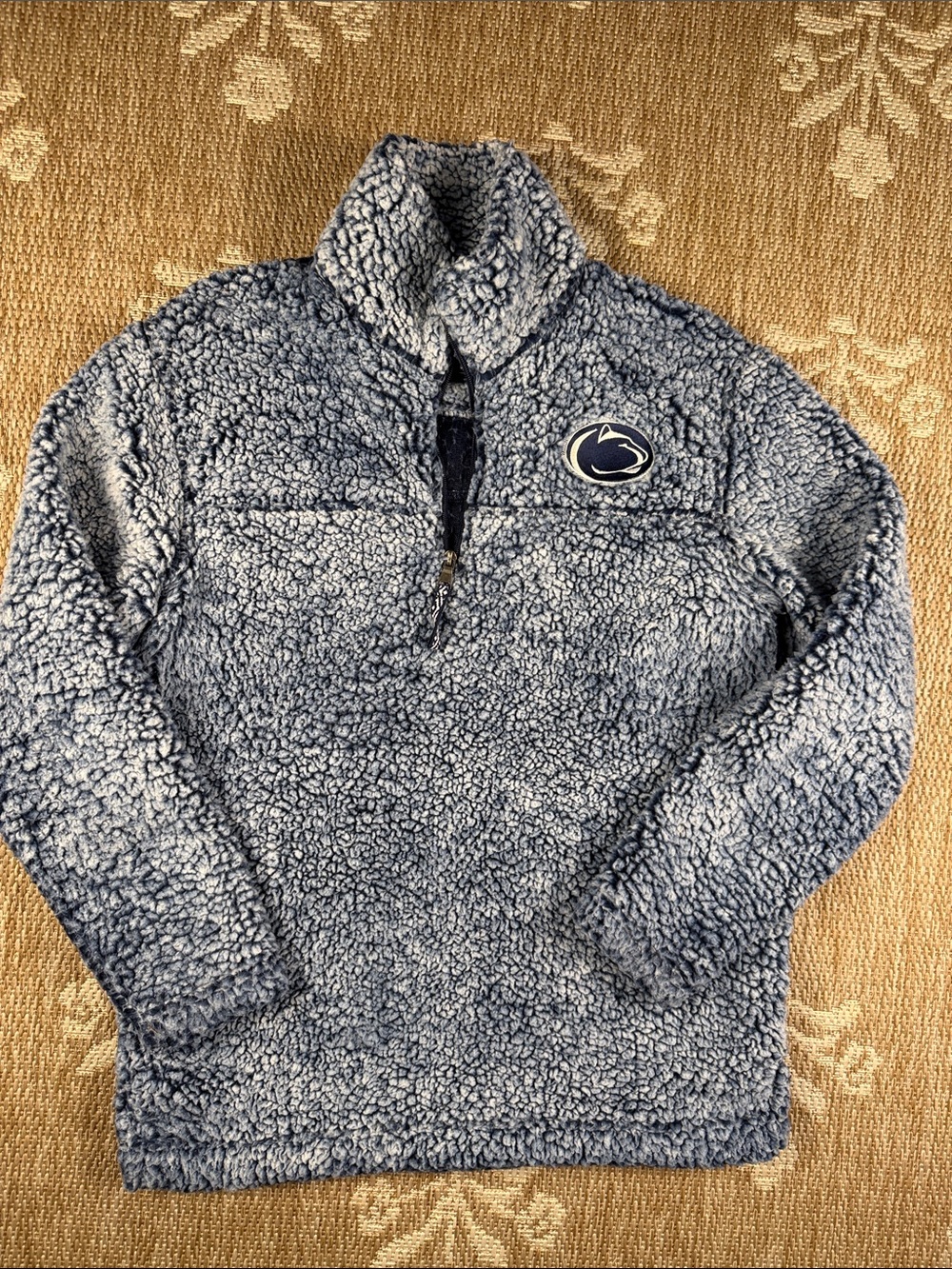 boxercraft Penn State Navy Sherpa Quarter-Zip Pullover with Patch Logo